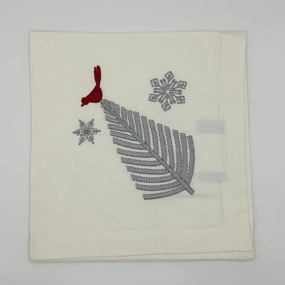 NEW 8 The Company Store Winter Wood Cloth Dinner Napkins 9